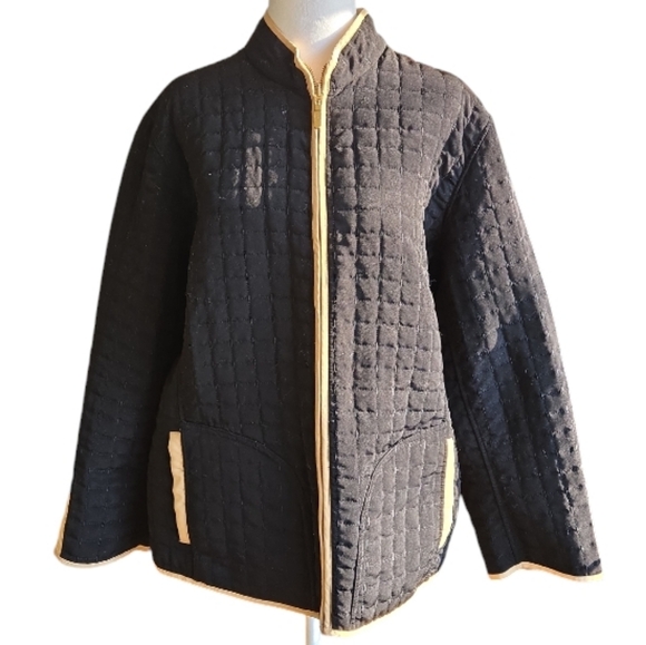 Tan/Black Quilted Reversible Jacket - Picture 1 of 8
